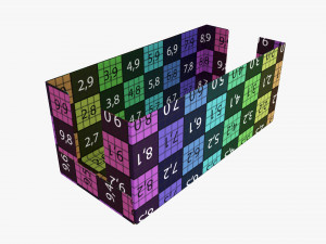 Short Shelf Tray Cardboard Box Modelo 3D