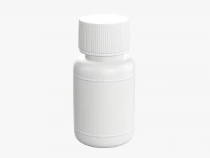 Kleine plastic fles met dop 3D Model