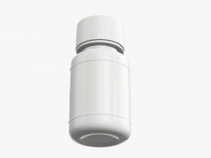 Small Plastic Bottle With Cap Modelo 3D