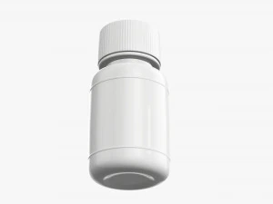 Small Plastic Bottle With Cap 3D Model