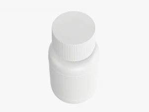 Small Plastic Bottle With Cap 3D Model