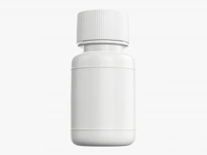 Small Plastic Bottle With Cap 3D Model