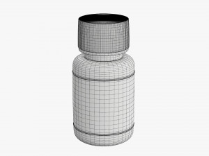 Small Plastic Bottle With Cap Modelo 3D