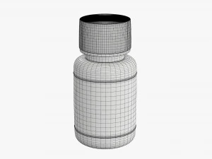 Small Plastic Bottle With Cap 3D Model