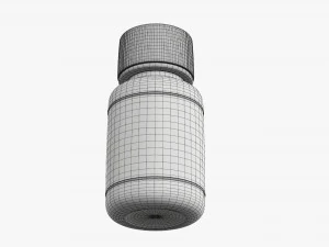 Small Plastic Bottle With Cap 3D Model