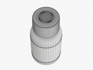 Small Plastic Bottle With Cap Modelo 3D