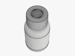 Small Plastic Bottle With Cap 3D Model