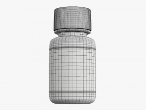 Small Plastic Bottle With Cap Modelo 3D