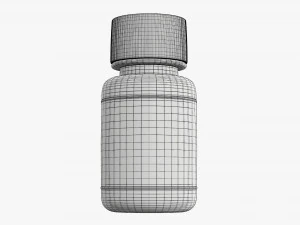 Small Plastic Bottle With Cap 3D Model