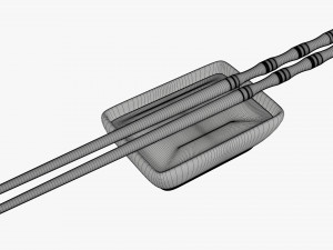 Soy Sauce In Bowl And Chopsticks Modelo 3D
