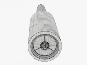 Sticky Paper Lint Roller Dirty 3D Model
