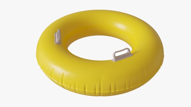 Swimming Ring Yellow With Handles 3D-Modell .c4d .max .obj .3ds .fbx .stl .blend 