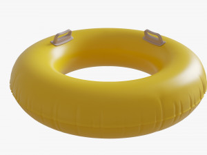 Swimming Ring Yellow With Handles 3D-Modell
