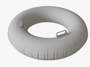 Swimming Ring Yellow With Handles 3D-Modell