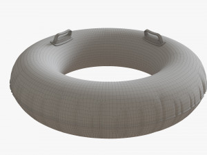 Swimming Ring Yellow With Handles 3D-Modell