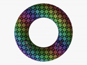 Swimming Ring Yellow With Handles 3D-Modell