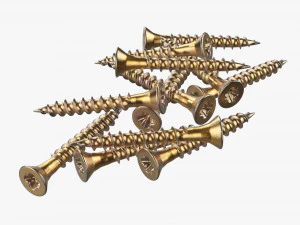 Wkręty do drewna 01 Model 3D