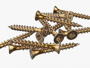 Wood Screws 01 3D-Modell