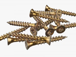 Wood Screws 01 3D Model