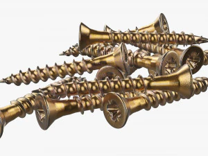 Wood Screws 01 3D Model