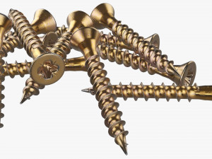 Wood Screws 01 3D-Modell