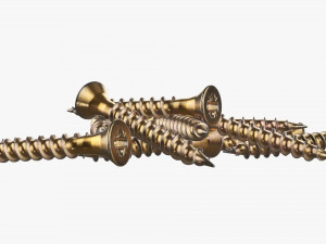Wood Screws 01 3D-Modell