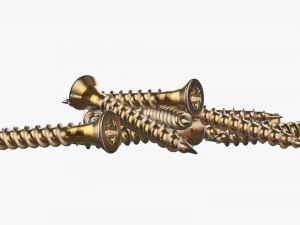 Wood Screws 01 3D Model