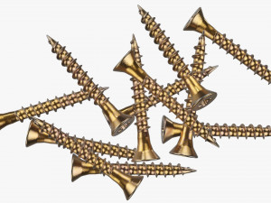 Wood Screws 01 3D-Modell