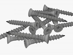 Wood Screws 01 3D-Modell