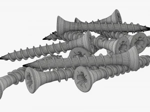 Wood Screws 01 3D Model