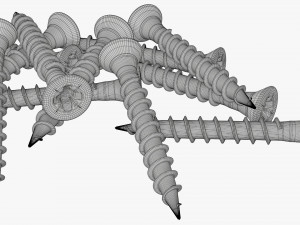 Wood Screws 01 3D-Modell