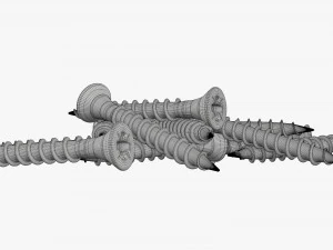 Wood Screws 01 3D Model
