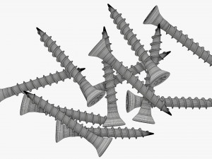 Wood Screws 01 3D-Modell