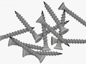 Wood Screws 01 3D Model