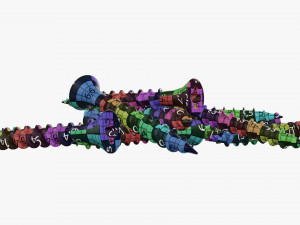 Wood Screws 01 3D-Modell