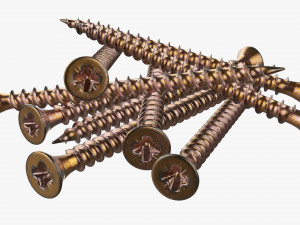 Wood Screws 02 3D 模型