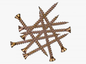Wood Screws 02 3D 模型