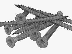 Wood Screws 02 3D 模型
