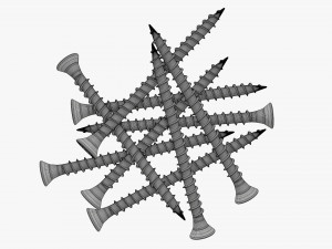 Wood Screws 02 3D 模型
