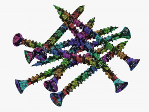 Wood Screws 02 3D 模型