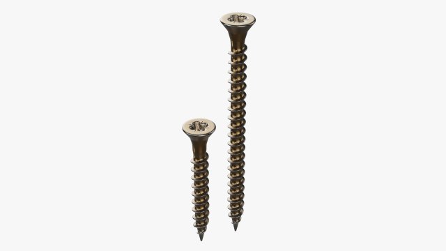 Wood Screws 03 Modelo 3D .c4d .max .obj .3ds .fbx .stl .blend 