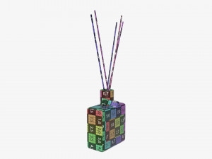 Air refresher bottle with sticks 01 3D-Modell