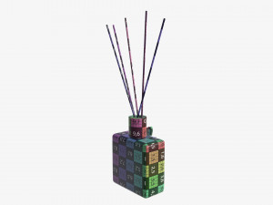 Air refresher bottle with sticks 01 3D-Modell