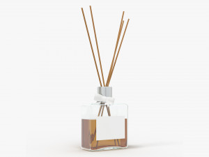 Air refresher bottle with sticks 01 3D Model