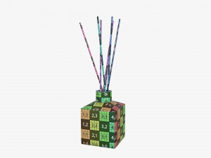 Air refresher bottle with sticks 03 Modelo 3D