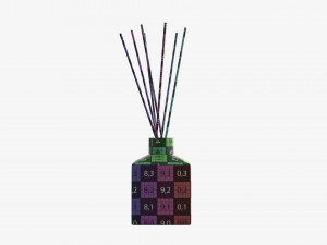 Air refresher bottle with sticks 03 Modelo 3D
