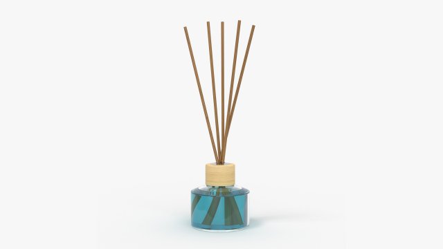 Air refresher bottle with sticks 04 3D Model .c4d .max .obj .3ds .fbx .stl .blend 