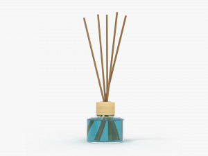 Air refresher bottle with sticks 04 3D Model