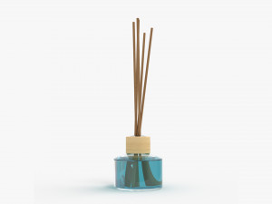 Air refresher bottle with sticks 04 3D Model