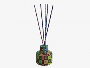 Air refresher bottle with sticks 04 3D Model